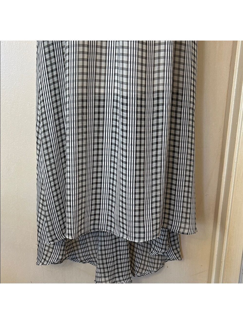 Calvin Klein Black and White Plaid Maxi Dress size 0 - Picture 4 of 11